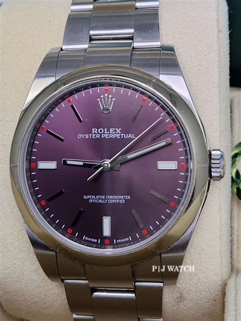 rolex pre owned oyster perpetual grape 39 mm watch|rolex oyster perpetual collection.